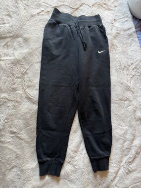 Nike Women’s Black Jogger Sweatpants with White Swoosh